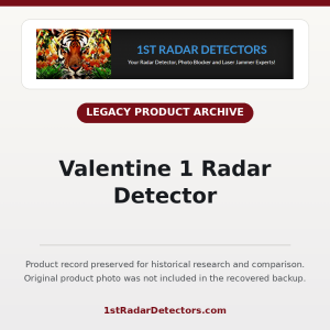 Valentine 1 Radar Detector — original product photo missing from recovered backup