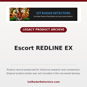 Escort REDLINE EX — original product photo missing from recovered backup