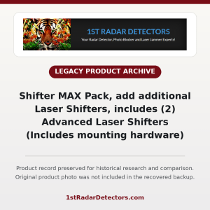 Shifter MAX Pack, add additional Laser Shifters, includes (2) Advanced Laser Shifters (Includes mounting hardware) — original product photo missing from recovered backup
