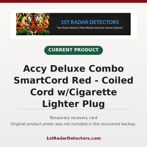 Accy Deluxe Combo SmartCord Red - Coiled Cord w/Cigarette Lighter Plug — original product photo missing from recovered backup