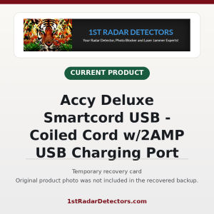 Accy Deluxe Smartcord USB - Coiled Cord w/2AMP USB Charging Port — original product photo missing from recovered backup
