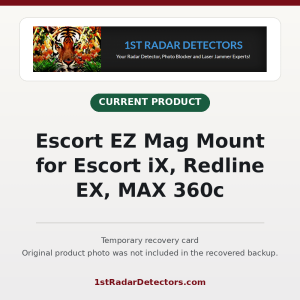 Escort EZ Mag Mount for Escort iX, Redline EX, MAX 360c — original product photo missing from recovered backup